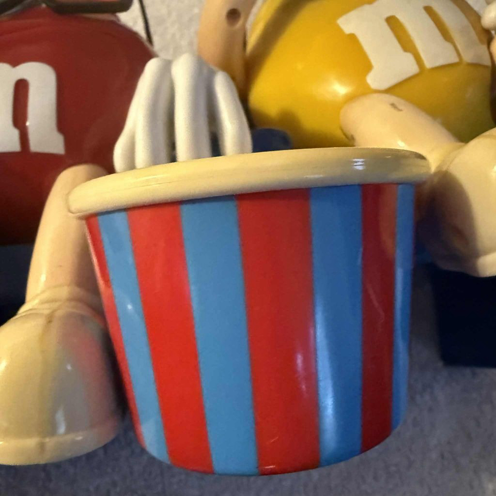 Vintage M&M's Blue Red Yellow Candy Dispenser - Picture 12 of 16